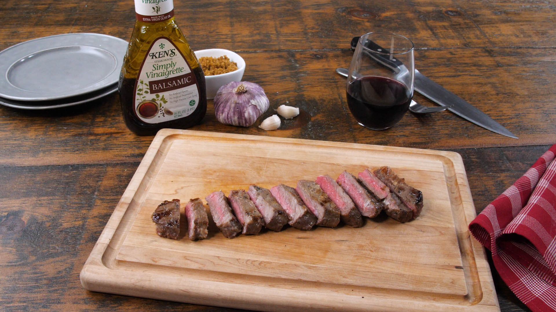 garlic balsamic marinated steak